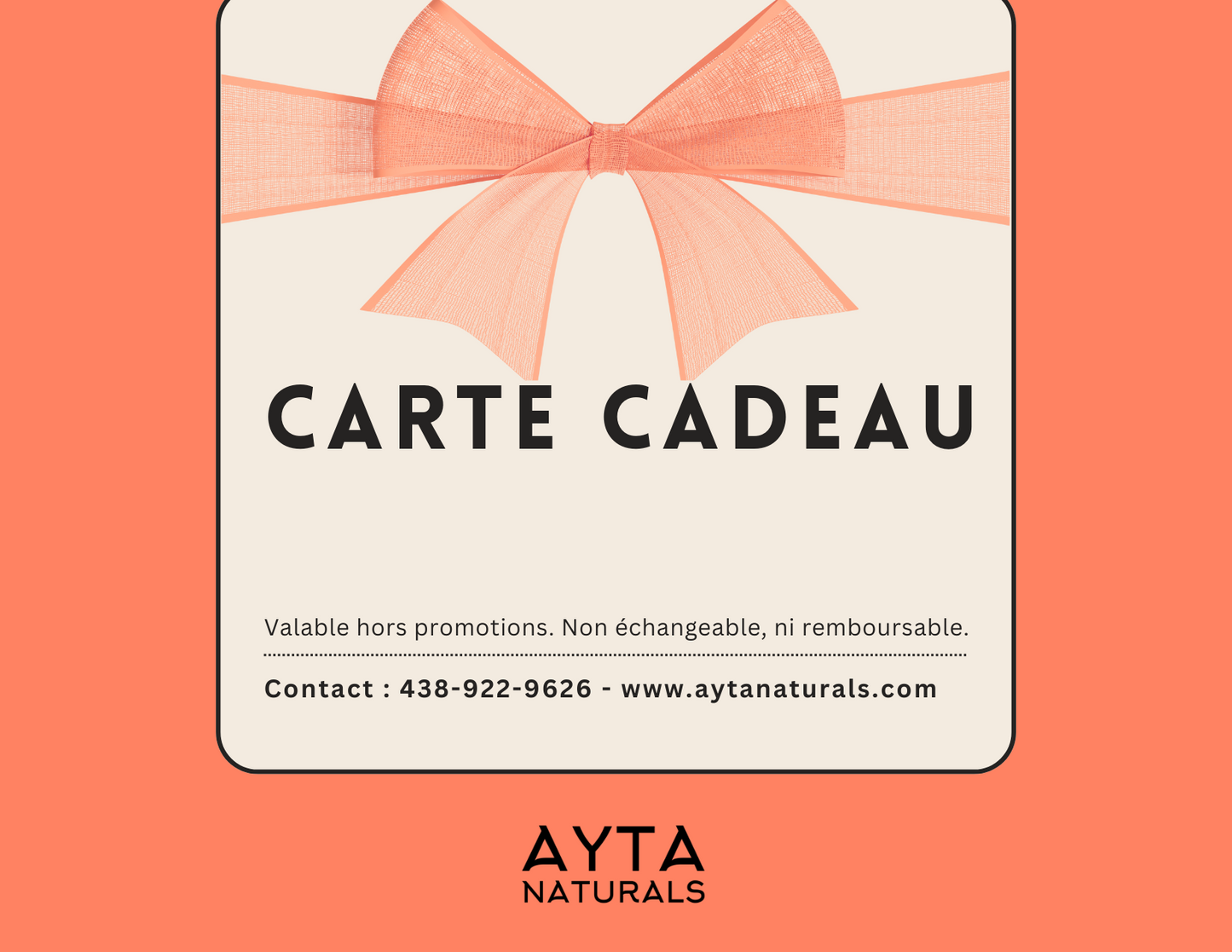 Carte cadeau AYTA NATURALS