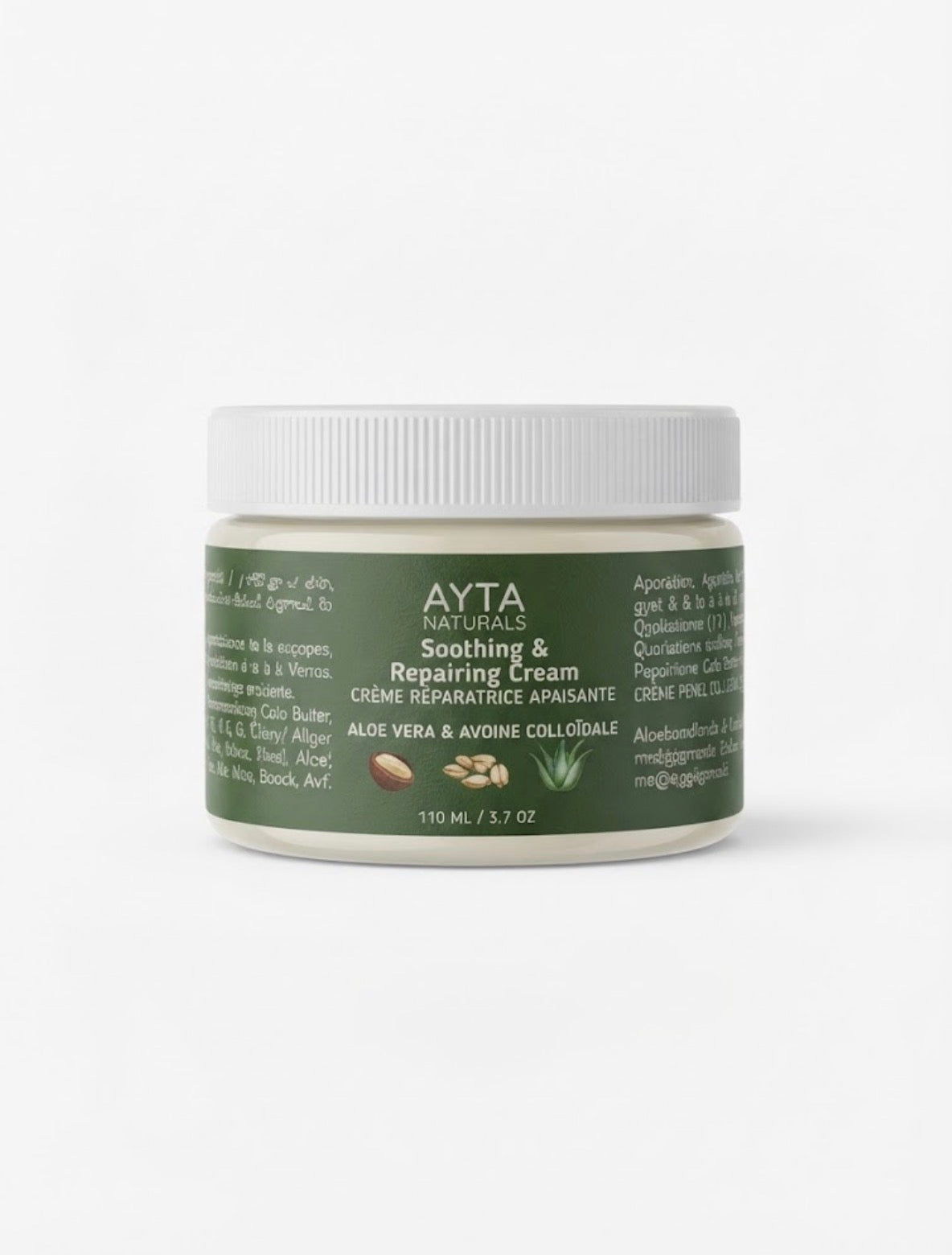 Crème réparatrice et apaisante à l’avoine et aloe vera